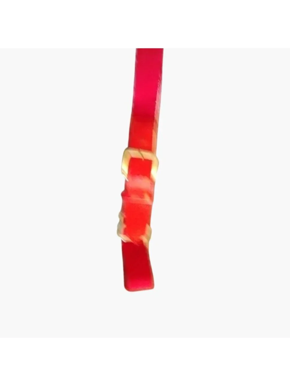 Red Baseball Belt Gold Buckle Faux Leather Adjustable Youth 16 to 26 Inch